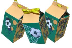 10 Caixa milk lembrancinha infantil futebol brasil copa 2022 Decoração Festa Aniversário