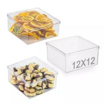 10 Caixa Organizadora Acrílica 12cm Quadrada Cake Box Oldani 10 Caixa Organizadora Acrílica 12cm Quadrada Cake Box Oldani