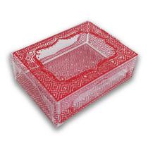 10 Caixa Para 12 Brigadeiros Com Berço, Vermelho, Em Acetato