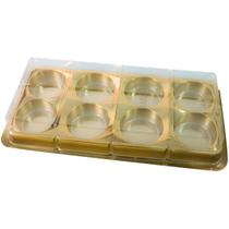 10 caixa retangular p/ trufas e bombons c/ 8 cavidades bwb