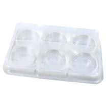 10 caixa retangular p/ trufas e bombonsc/ 6 cavidades bwb