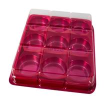 10 caixa retangular p/ trufas e bombonsc/ 9 cavidades bwb