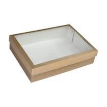 10 caixa visor presente multiuso brigadeiros papel 35x8x25