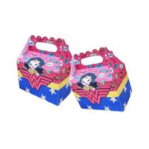 10 Caixas Avulsa Mulher Maravilha Festa - 10 Maletinhas