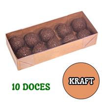 10 Caixas Basic Kraft Para 10 Doces C4662 Para Presente Encomenda Versátil Ideia
