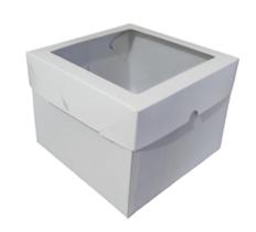 10 Caixas Branca com visor Bolo Alto 1,2 kg Confeitaria 10 Caixas Branca com visor Bolo Alto 1,2 kg Confeitaria