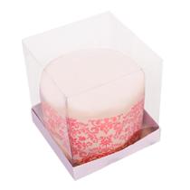 10 Caixas Branca Tampa Alta Transparente 15x15 C5270 Essencial Para Mini Bolo Bento Cake Ideia