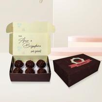 10 Caixas Brigadeiro para Presente para 6 Doces