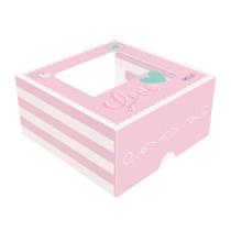 10 CAIXAS C/VISOR P/ 04 DOCES 4x8x8 CM WITH LOVE C4914 IDEIA