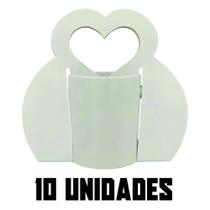 10 Caixas Caixinhas Embalagem Tipo Bolsa Coração Para Caneca/Xícara Porcelana/Cerâmica 325ml