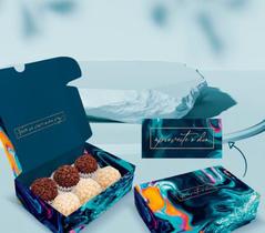 10 Caixas Cobalt para Presente para 6 Doces 10 Caixas Cobalt para Presente para 6 Doces