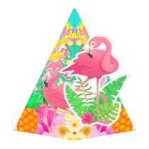 10 Caixas Cone Flamingo com Aplique 3D