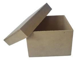 10 Caixas De Mdf Cru Tampa Sapato 10x10x5
