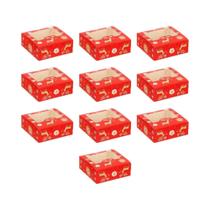10 Caixas De Papelão Para Bolos De Natal, Embalagem Para 4 Cupcakes, Biscoitos, Nougat, Chocolate E 10 Caixas De Papelão Para Bolos De Natal, Embalagem Para 4 Cupcakes, Biscoitos, Nougat, Chocolate E