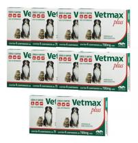 10 caixas de Vetmax Vermífugo Cães E Gatos 4 Comprimidos Vetnil