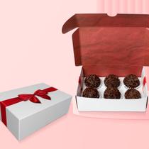 10 Caixas Laço Vermelho para Presente para 6 Doces 10 Caixas Laço Vermelho para Presente para 6 Doces