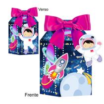 10 Caixas Milk Astronauta Morena Rosa com Personagem e Aplique 3D - QFestança 10 Caixas Milk Astronauta Morena Rosa com Personagem e Aplique 3D - QFestança