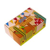 10 caixas p/ 06 doces 4x12x8 cm festa no sertão c4945 ideia