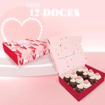 10 Caixas para 12 Doces Personalizada Amo te