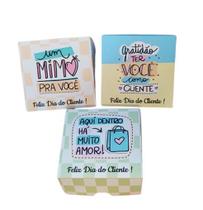 10 Caixas para 4 doces Lembrança Dia do Cliente 10 Caixas para 4 doces Lembrança Dia do Cliente