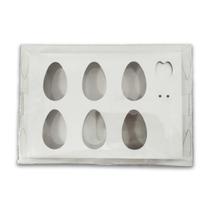 10 Caixas Para 6 Mini Ovo De Colher 50G, Em Acetato, Páscoa