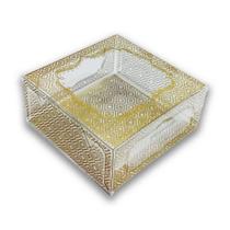 10 Caixas Para 9 Brigadeiros Com Berço, Dourado, Em Acetato