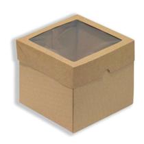 10 Caixas para Mini Bolo/Panetone 15x15x13 Com Visor