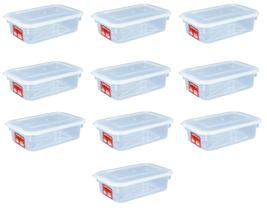 10 Caixas Plásticas Com Tampa Transparente Multi Uso 1,3 L 10 Caixas Plásticas Com Tampa Transparente Multi Uso 1,3 L