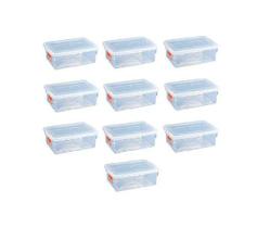 10 Caixas Plásticas Com Tampa Transparente Multi Uso 2,5 L