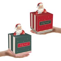 10 Caixas Pop Up Charm Natalino Grande 14x14x16 Dois Modelos Natal Cromus