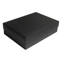 10 Caixas Presente 35x24x10cm Premium Preta Elegante Chique