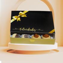 10 Caixas Preta para Presente com Gaveta para 12 doces