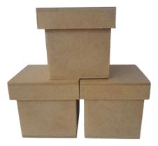 10 Caixas Tampa De Sapato 6x6x6cm Mdf Cru
