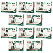 10 Caixas - Vetmax Plus Vermífugo 700mg Cães Gatos Vetnil