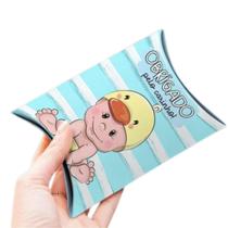 10 Caixinha Bebe Fofo Maternidade Chá Rifa - Menino Pato