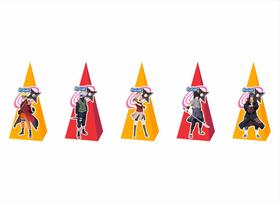 10 Caixinhas CONE para doces Naruto