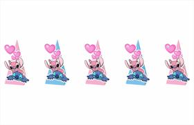 10 Caixinhas CONE para doces Stitch e Angel