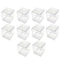 10 Caixinhas de acrílico 3cm Incolor Cristal Transparente 10 Caixinhas de acrílico 3cm Incolor Cristal Transparente