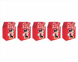 10 Caixinhas MILK para doces minnie vermelha