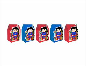 10 Caixinhas MILK para doces Superman Baby