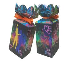 10 Caixinhas Neon Lembrancinha Festa - 10 Meia Bala