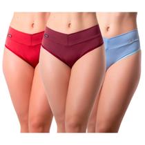 10 Calcinhas Embutidas Modeladora Cós Alto Duplo Fio Duplo Kit Lingerie