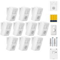 10 Campainhas Sem Fio com Sensor de Movimento Fácil Instalação Alerta de Entrada Automático