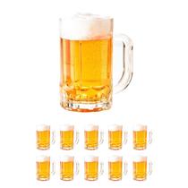 10 caneca de chopp cerveja bebida vidro resistente 400ml