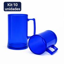 10 Canecas De Chopp Lisas Acrílico premium 300ml Sem personalização