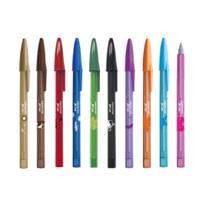 10 Canetas Compactor Esferografica JetLux Coloridas