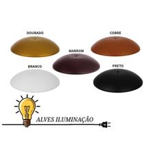 10 Canoplas para lustre Pendente e luminaria de teto varias cores - ALVES ILUMINAÇÃO