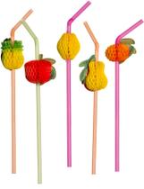10 Canudo Decorativo Frutas Colorido