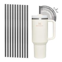 10 Canudo Substituição Reutilizáveis 31Cm Para Copo Térmico