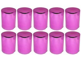 10 Capa de Porca Boliviana Cromada Rosa Metalizada 32/33mm